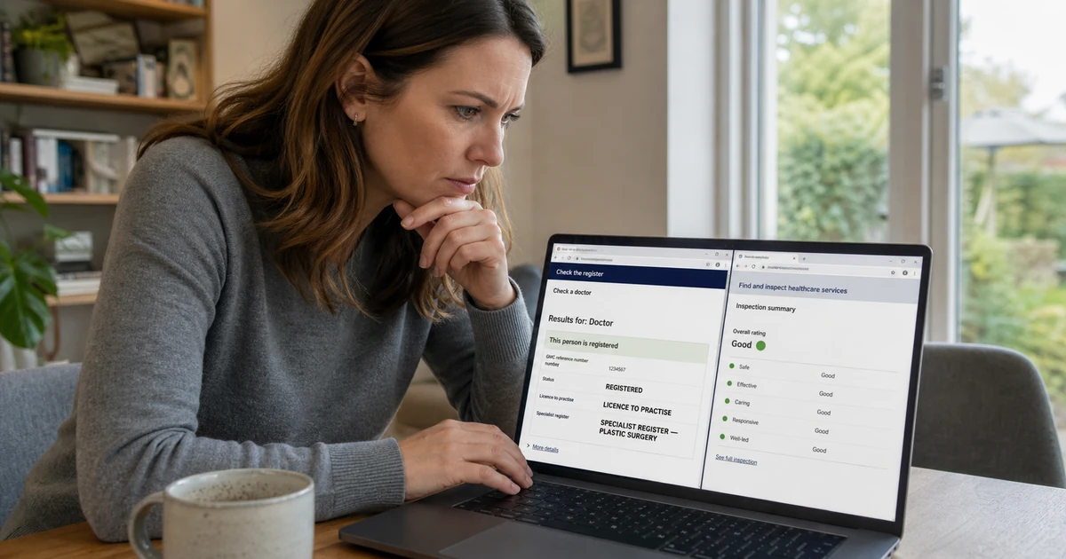 Verifying a UK cosmetic surgeon&rsquo;s credentials on the GMC Specialist Register